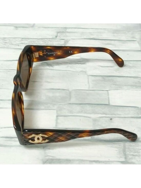 Chanel Sunglasses Tortoiseshell Brown CC Logo Gold Wellington Eyewear main image 5